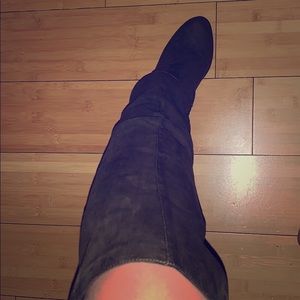 BRAND NEW JustFab Alle Over the Knee Olive Boots